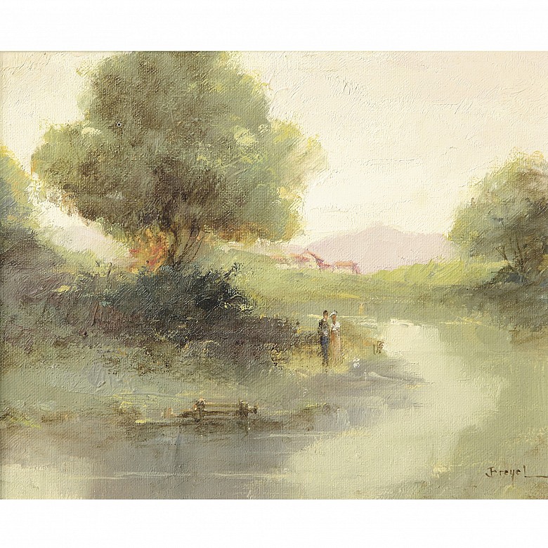 Juan Antonio Breyel (1925) ‘Landscape by the river’