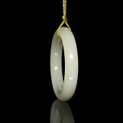 Hetian natural white jade bracelet, Qing Dynasty