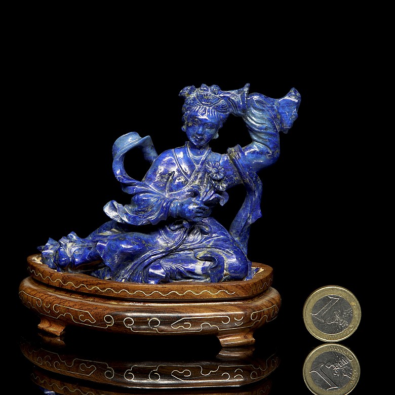 Carved lapis lazuli figure ‘Lady’, 20th century