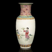 Chinese vase with ladies and palace, 20th century