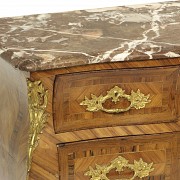 Louis XV wooden chest of drawers, Pierre Migeon style, 18th century