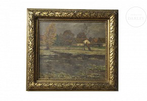 E. Block ‘Pond in front of the village’, early 20th century