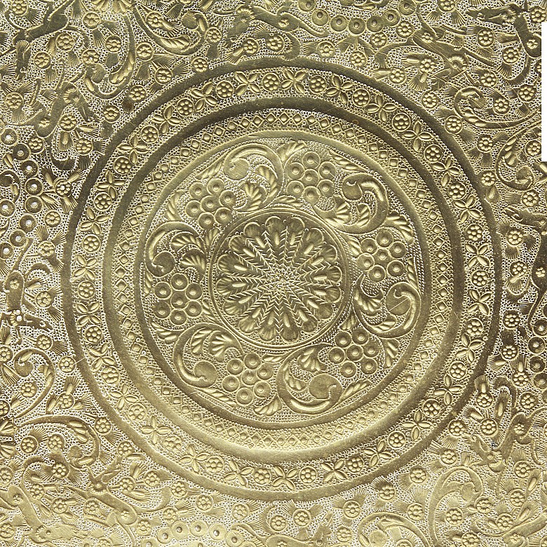 Brass tray, Indonesia