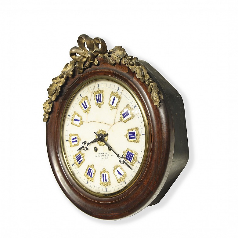 Wooden porthole clock, 20th century