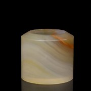 Agate archer's ring, Qing dynasty, Qianlong