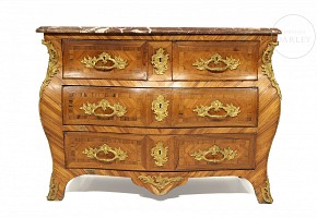 Louis XV wooden chest of drawers, Pierre Migeon style, 18th century