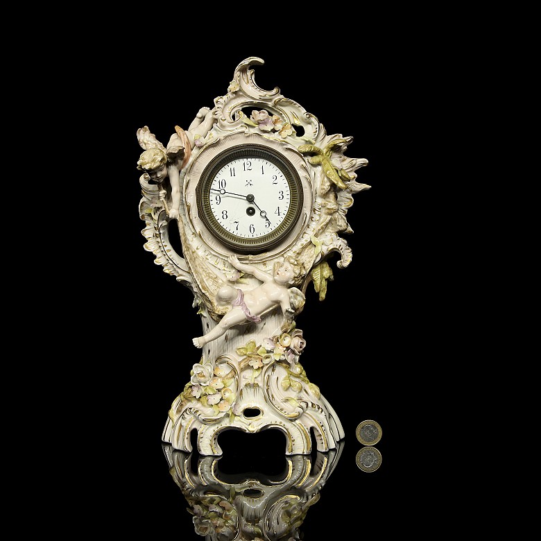 Schierholz ‘Porcelain clock with cherubs’ 19th-20th century