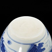 Blue and white porcelain bowl ‘Hunters’, 20th century