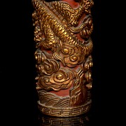 Carved wooden stand ‘Dragon on ruyi clouds’, Qing dynasty