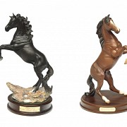 Dos caballos England Beswick Porcelain y Royal Doulton England