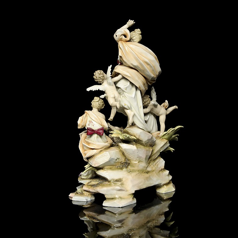 Porcelain figurine ‘Ladies and Angels’, 20th century