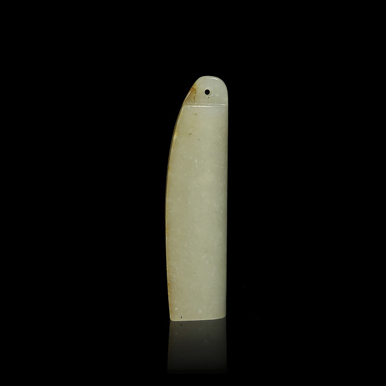 Small carved jade pendant, 20th century