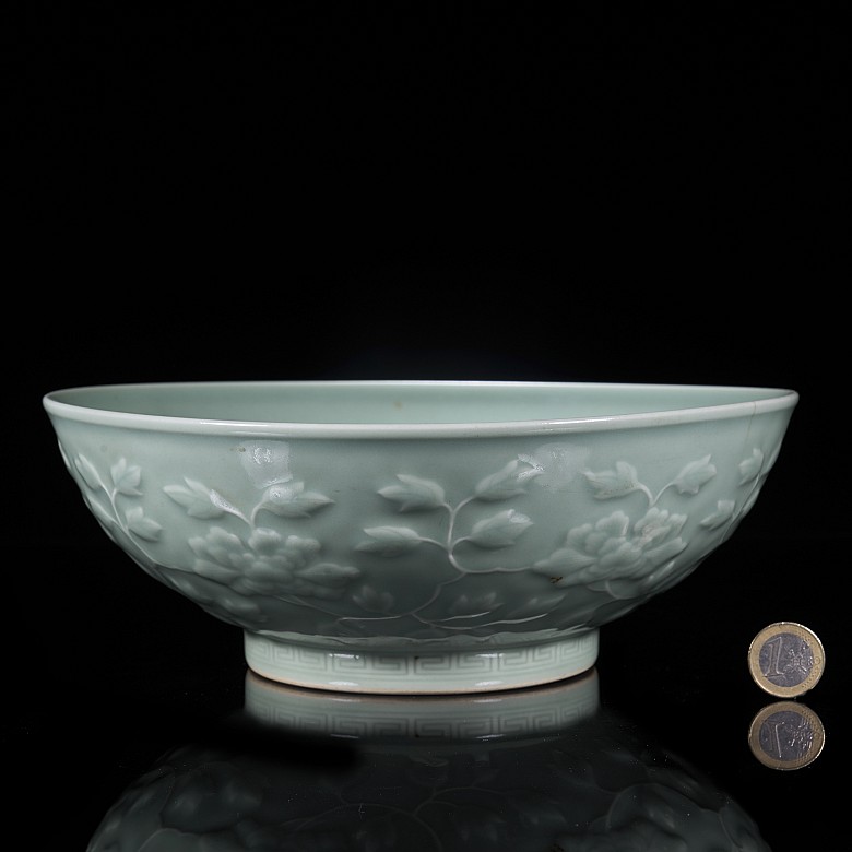 Bol de porcelana vidriada celadón 