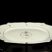 Enamelled porcelain tray, Qing dynasty