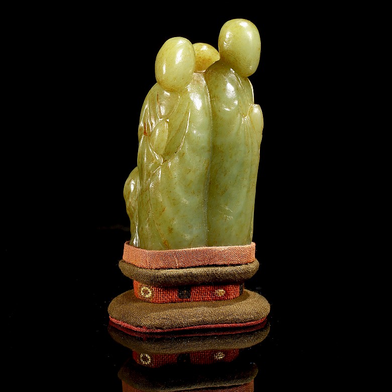 Yellow jade figurine ‘Monks’, Han style