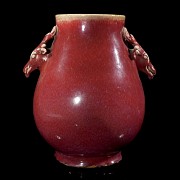 Hu ‘Deer’ red-glazed vase, Qing dynasty