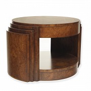 Art Deco elm side table