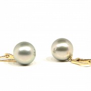 Tahitian pearl earrings