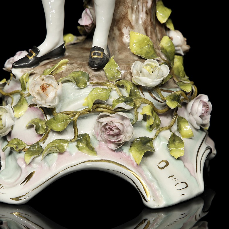 German porcelain ‘Candelabra with gentleman’, 20th century - 8