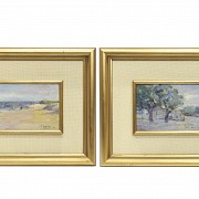 José Amérigo Salazar (1915-1988) ‘Pair of landscapes’ - 7