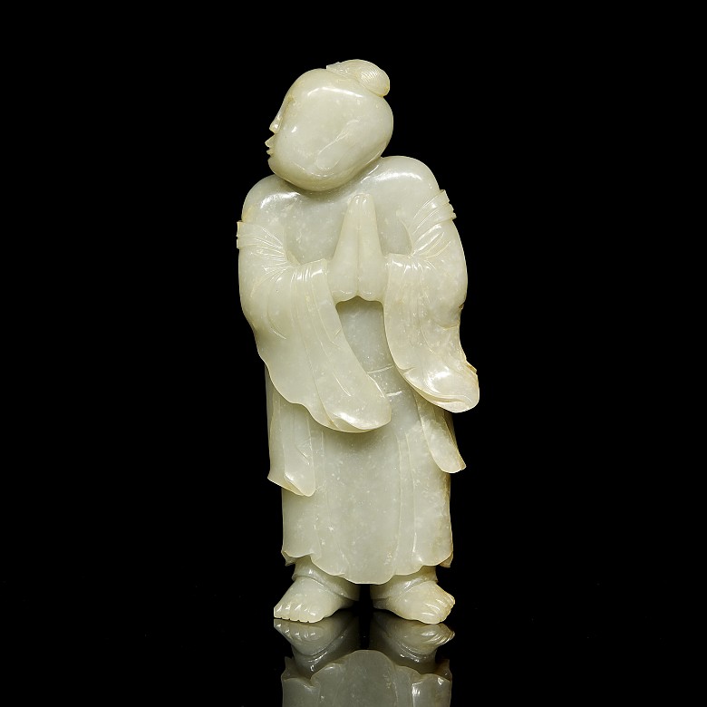 Carved jade figure “Monk”, Qing dynasty