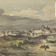 Set of engravings of Madrid, 19th century