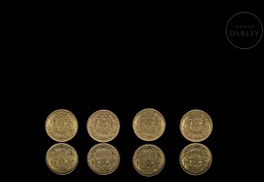 Four ‘Two Mexican Pesos’ gold coins, 1919