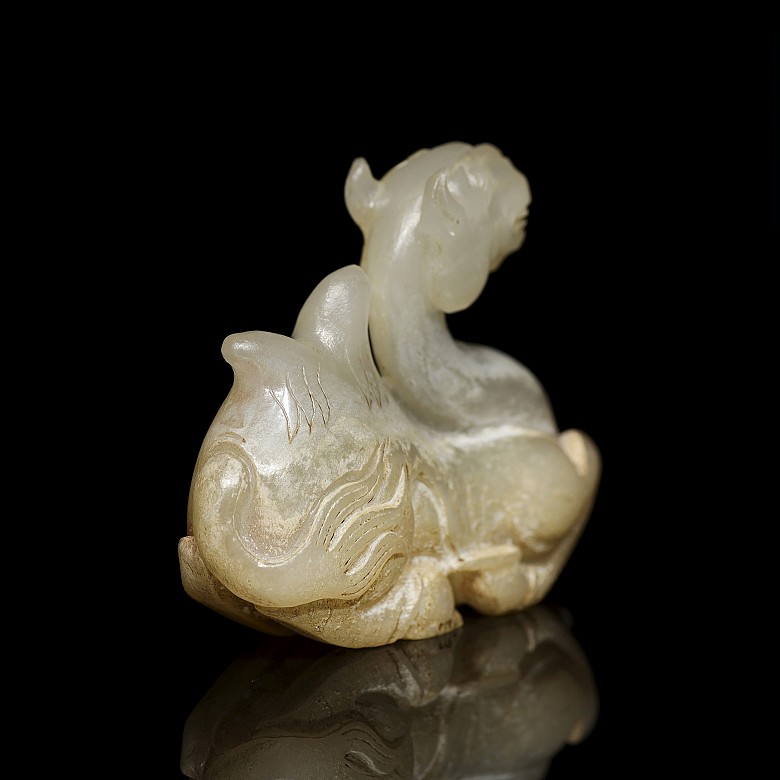 Carved jade camel figure, Tang dynasty