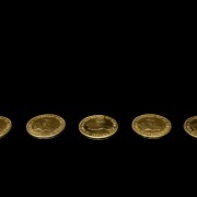 Five gold coins “Republic of Mexico”