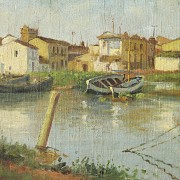 Anonymous (20th century) ‘Boats in the Albufera’