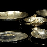 Twelve silver objects, 20th century