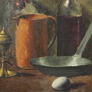 Juan Guillem Satorre (20th century) ‘Still life with frying pan’