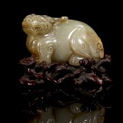 Jade carved “Mythical beast”, Qing dynasty