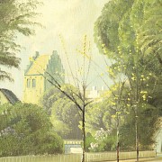 D. Horning (20th century) ‘Avenue with pond’