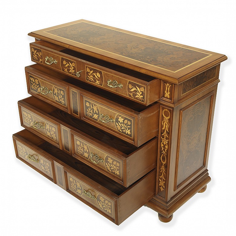 Dutch walnut marquetry furniture - 5