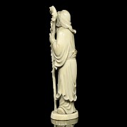 A carved ivory 