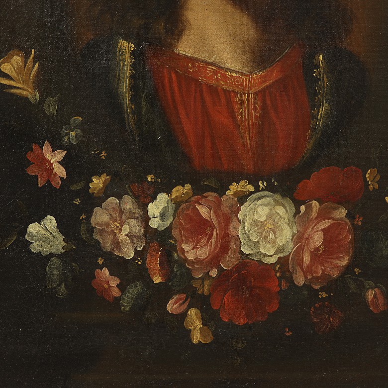 19th century Spanish School ‘Christ with flowers’