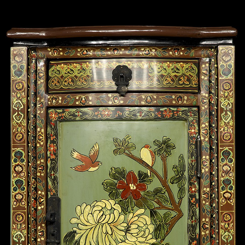 Asian lacquered wooden commode chest of drawers, 20th century - 6