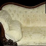 Chaise-longue victoriana con tapicería capitoné, Inglaterra, S.XIX