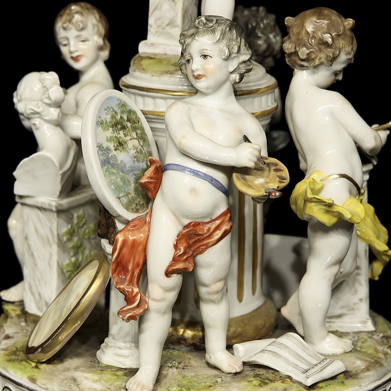 Capodimonte Porcelain ‘Amorcillos’, 20th century