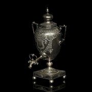 English pewter samovar, 19th century