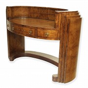 Elm oval Art Deco style desk