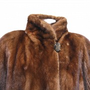 Dark mink coat