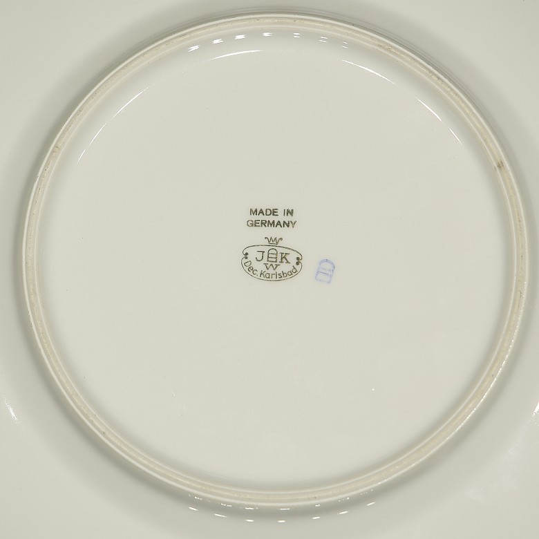 Pair of porcelain plates, JWK Carlsbad Bavaria, 20th century - 3