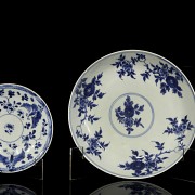 Two Qing Dynasty ‘Flowers and Butterflies’ Porcelain Dishes