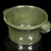 Green jade bowl, 20th Century - 20th Century