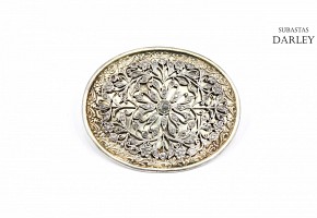 Silver buckle with Matara diamonds or zircons