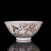 Porcelain bowl ‘Branches, bird and poem’, Qing dynasty