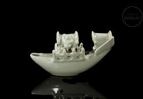 Glazed pottery Yandi ‘Embarkation’, Song dynasty