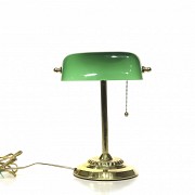 Emeralite style desk lamp, late 20th century